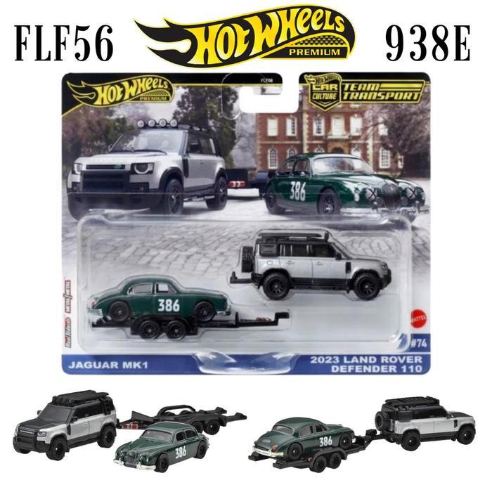 Hot Wheels Premium Team Transport Jaguar MK1 2023 Land Rover Defender ORIGINAL