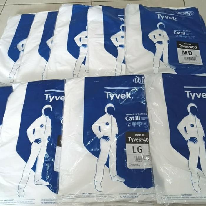 APD Coverall/ Hazmat Baju APD Coverall Hazmat Pelindung Tubuh untuk Medis Ukuran Lengkap Hazmat DuPo
