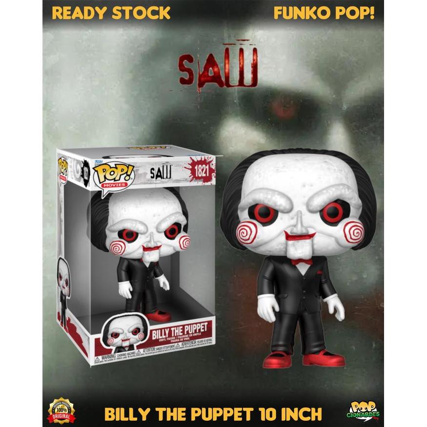 HOT SALE FUNKO POP JUMBO - HORROR - SAW - BILLY THE PUPPET (JIGSAW) 10 INCH #1821 TERMURAH