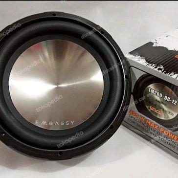 Subwoofer Embassy Em200 Dc-12 - New Double Magnet - 12 Inch Dual Coil