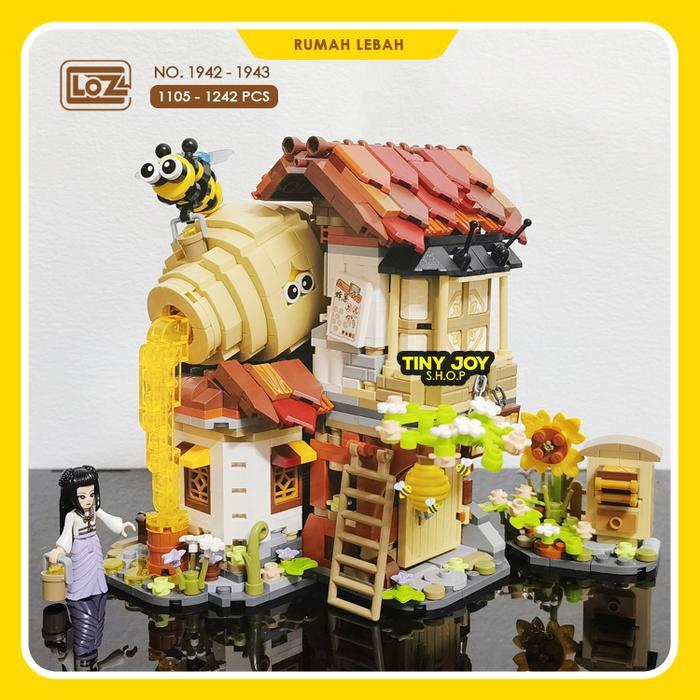 LOZ Mini Building Block (ANCIENT STREET) 1942 1943 DIY Puzzle Brick Rumah Animal House Kado Lucu