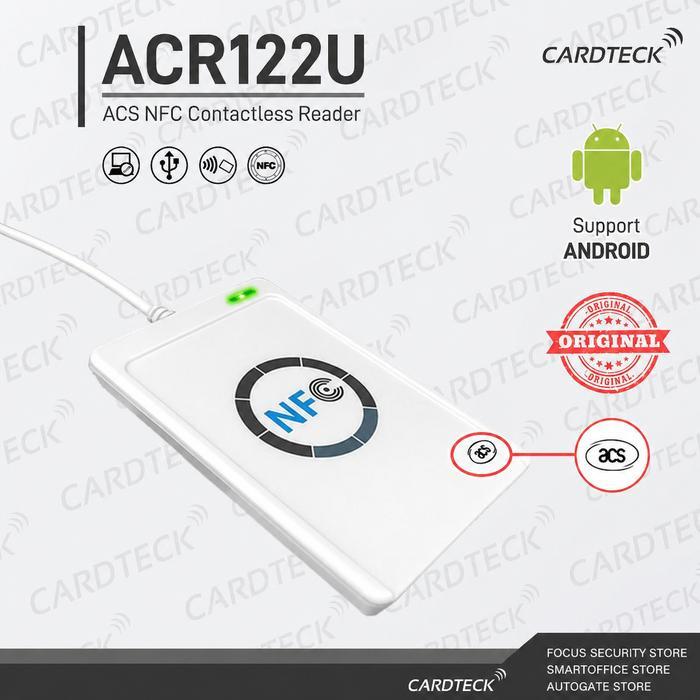 Acs Acr122U Nfc Rfid Reader Writer Usb Contactless Smart Card Reader 13.56Mhz Support Android Pcsc