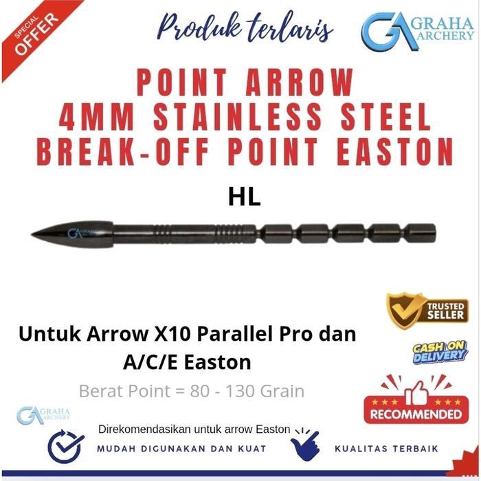 POINT ARROW EASTON UNTUK X10 PARALLEL PRO - ACE 4MM HL BREAK OFF 80-130 GRAIN