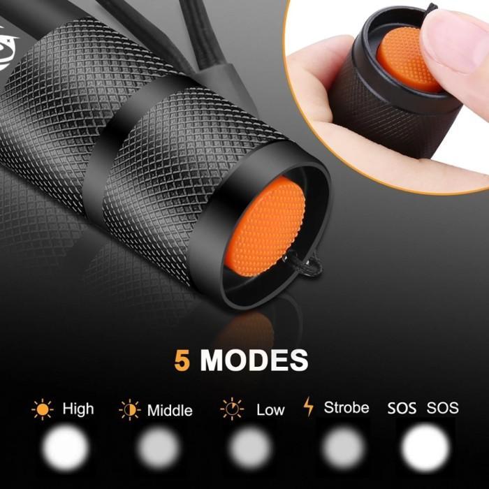 NEW SENTER SWAT XML-T6 12000 LUMENS ORIGINAL ZOOMABLE / SENTER SWAT CAS