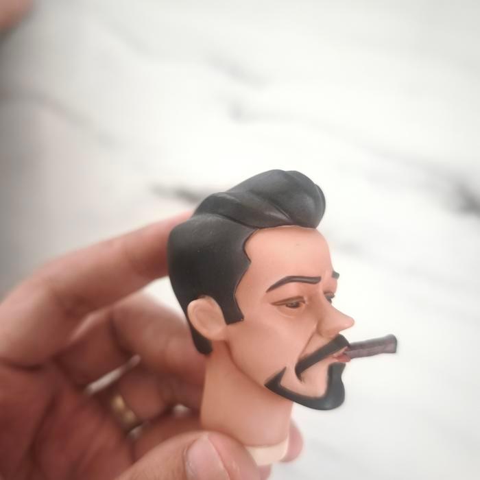 HOT SALE HEAD SCULPT TONY STARK CARTOON 1/6 TERMURAH