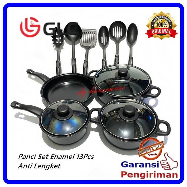 TERBATAS Panci Set 13 Pcs Cookware Set Rainbow Paket Panci & Sepatula- Subron