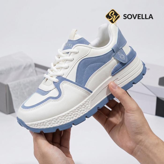 Sovella Cyra Sneakers Putih Simpel Ringan Polos Wanita