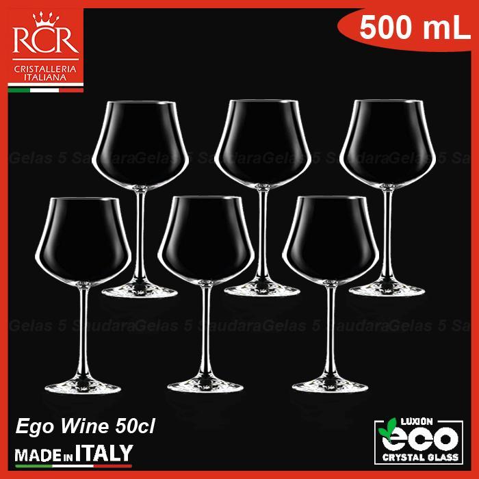 1 Set 6 Pcs Rcr Crystal Gelas Wine/Rcr Gelas Wine Kristal/Wine Crystal