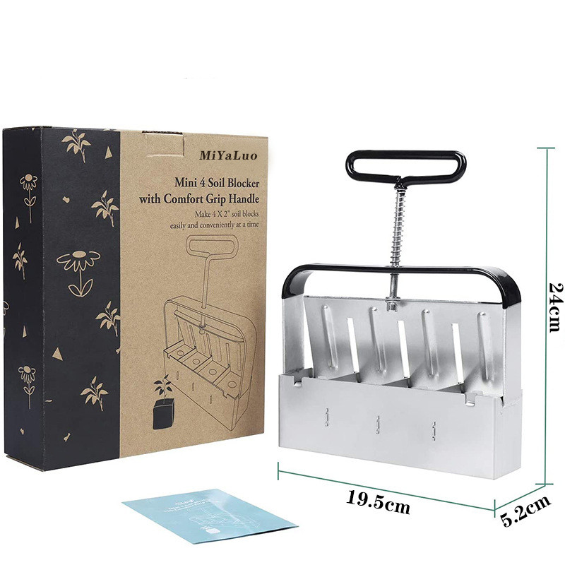 Handheld Seedling Soil Blocker 2-inch Soil Block Maker Durable & Eco-friendly for Garden Prep