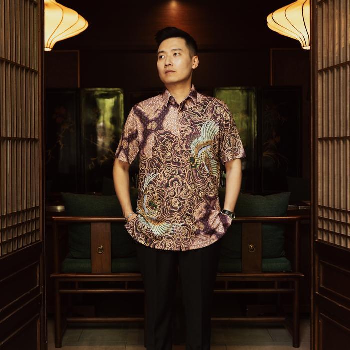 Batik Lengan Pendek Kemeja Batik Lengan Pendek - Magani Nosweat - Celestial Scales - XS Pendek - Mag