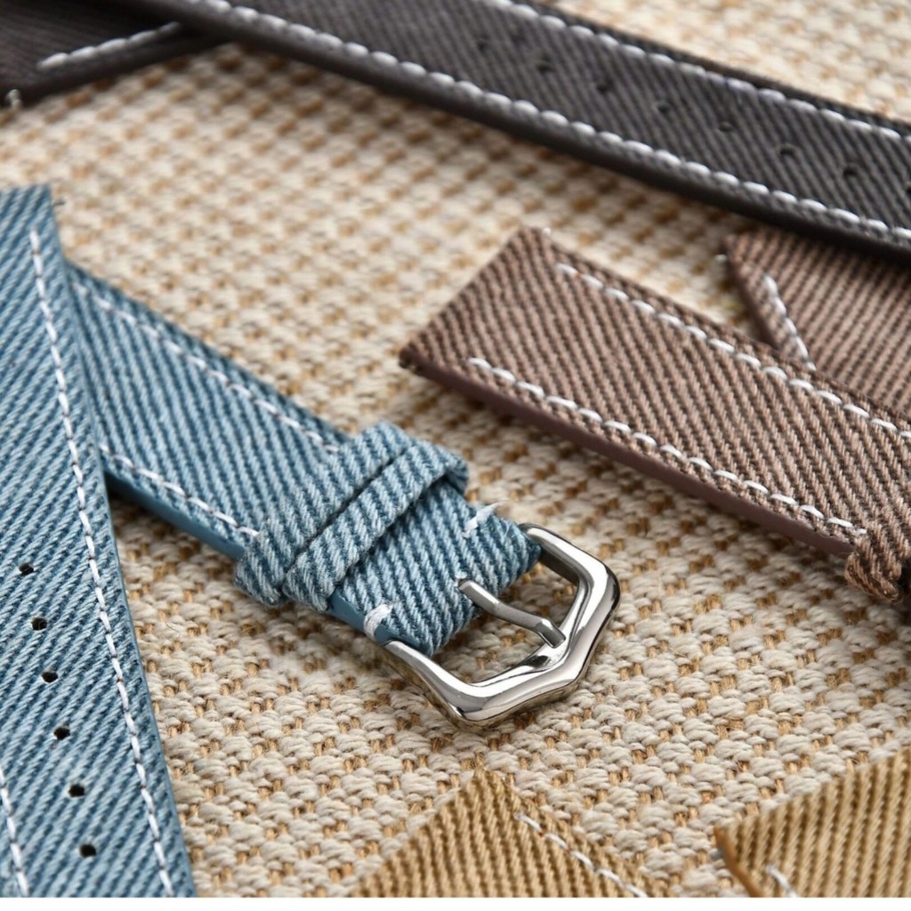 18mm 20mm 22mm Waterproof Denim Watch Strap Fit For Cartier Tank Patek Philippe Calatrava Fine