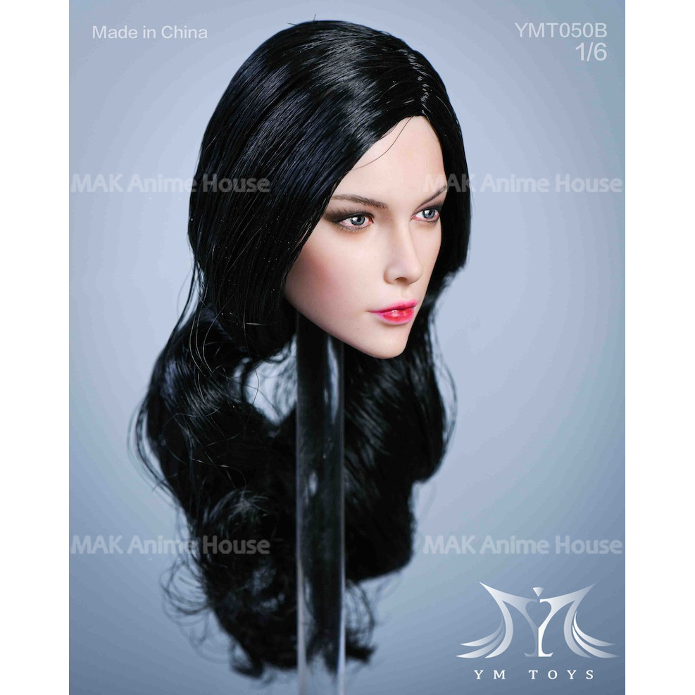 YMTOYS YMT050 1/6 Black White Silver European American Women's Cool Head Sculpt Fit 12''Female