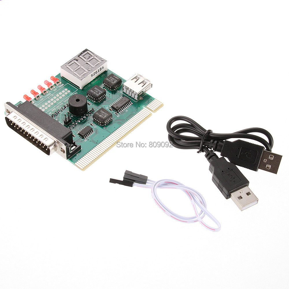 2 Digit Bit PC Computer Motherboard Diagnostic Card USB PCI LCD Error Code Display Tester Analyzer