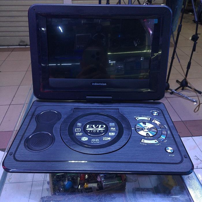 Premium Dvd Portable Led Indovision 12 Inch Dvd Vcd Cd Mp3 Mp4 Dan Tv Original
