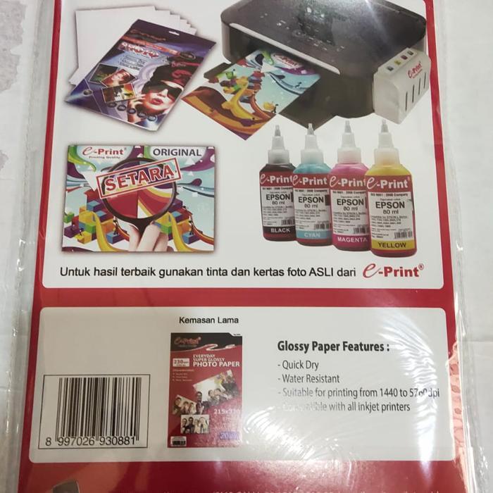Kertas Foto F4 Super Glossy Photo Paper E Print