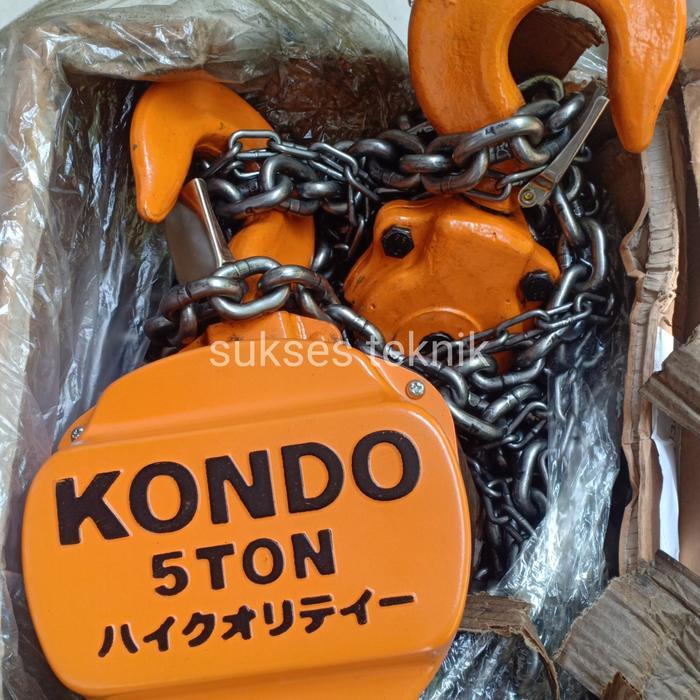 Chain Block Katrol Kerekan Takel Kondo 5 ton 5mtr