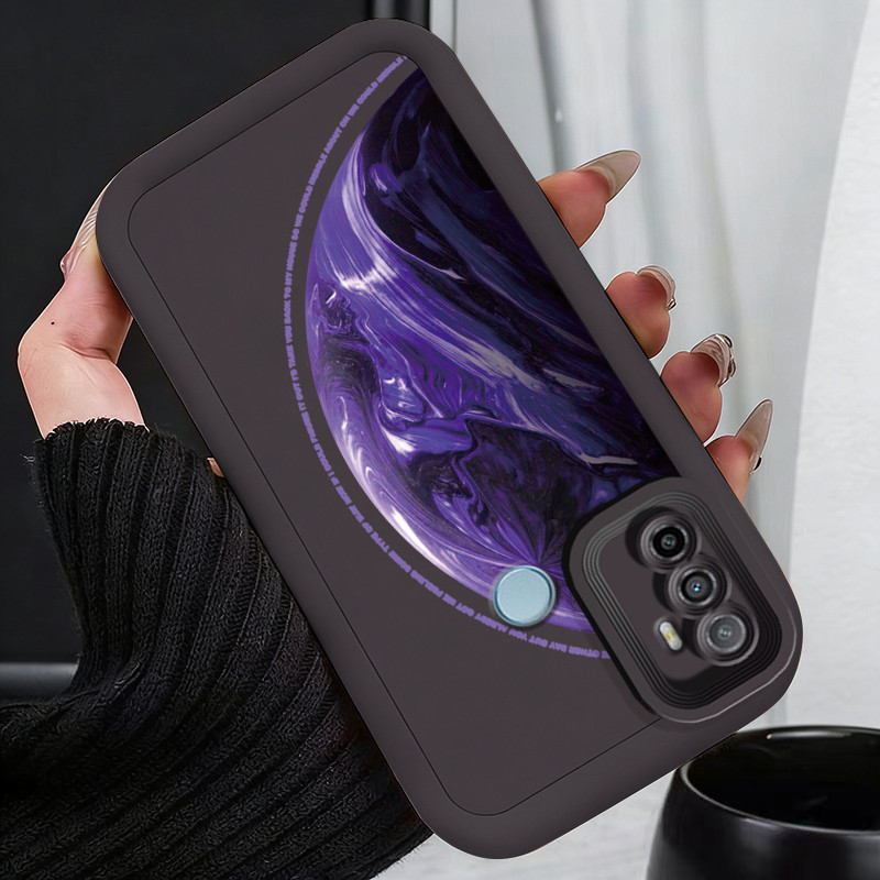 Casing Hp untuk OPPO A53 A53s A32 A33 2020 A11s Case Planet ungu misterius Kasing silikon Cesing  So