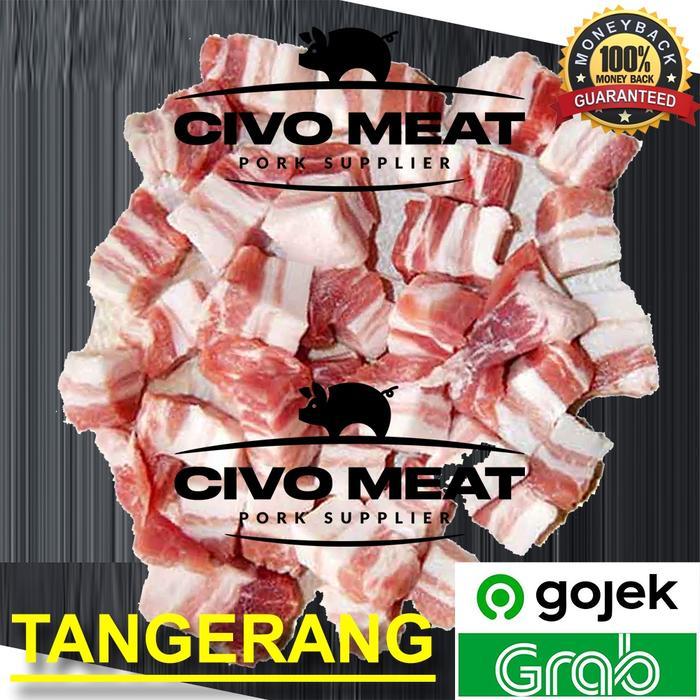 Daging Babi Samcan Pork Belly Potong Dadu / Babi Kecap Gr Tbk