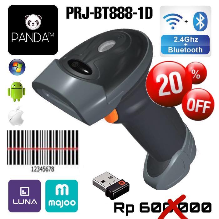 TERMURAH Wireless Bluetooth Panda PRJ-BT888-1D Laser Barcode Scanner Best Perfomance