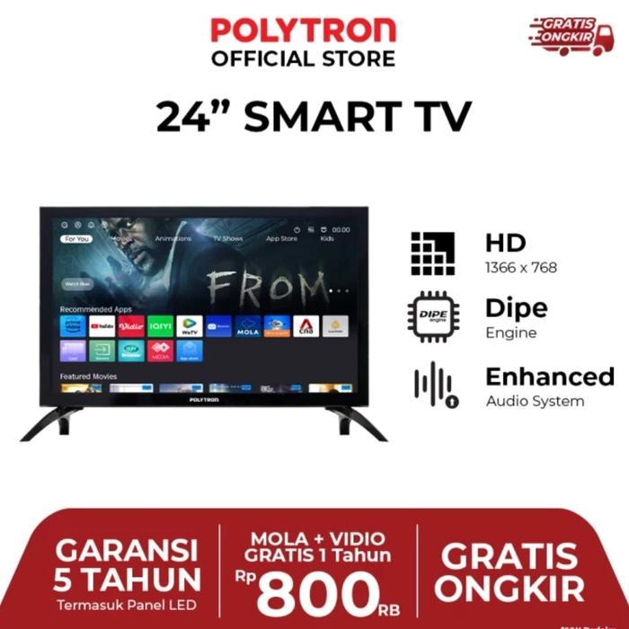 TV LED POLYTRON 24INCH SMART TV 24CV TV POLYTRON 24 INCH SMART TV POLYTRON LED