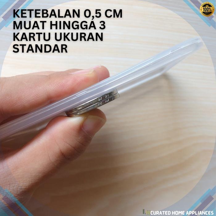 "New" Name Tag ID Card Holder Plastik Transparan, Tempat Kartu ID Frame Casing Name Tag Lanyard ID