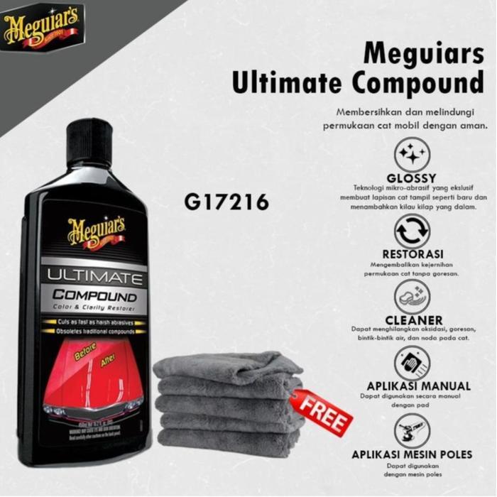 Meguiars Ultimate Compound 450Ml - Kompon Poles Pengkilap Body Mobil