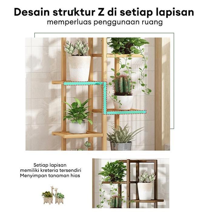 Premium Love Rak Bunga Sudut Ruang Tamu Rak Bunga Kayu Tanaman Rak Bunga Minimalis Standing Pot