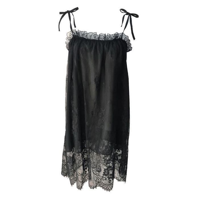 Linge Wanita Piyama suspender Lace baju tidur size besar a380