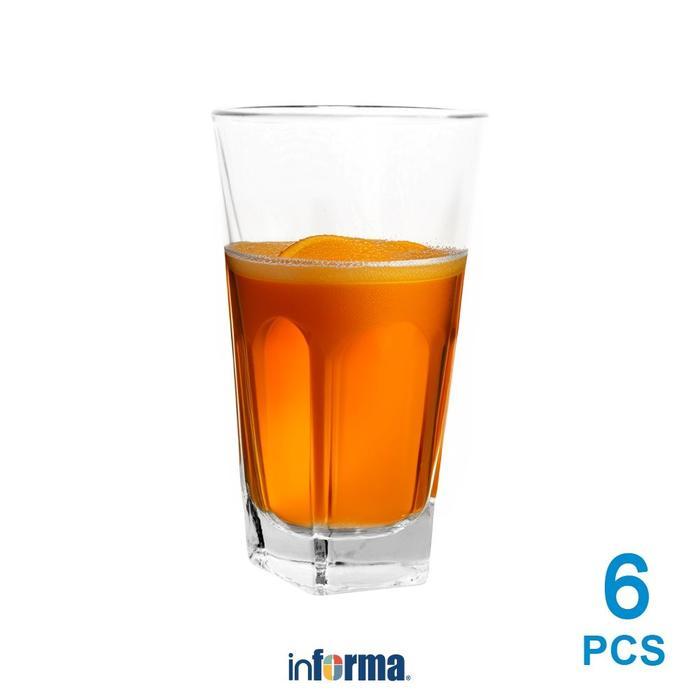 Vicenza Luminarc - 355 ml Set 6 Pcs Inverness Gelas Cangkir Minum Perlengkapan Minuman Gelas Kaca