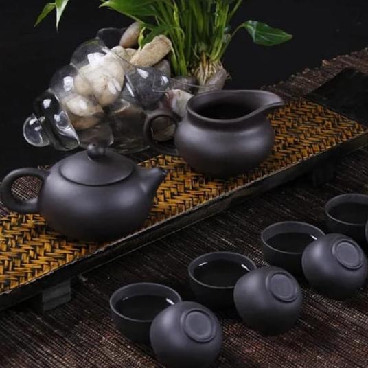 Vicenza Luminarc - Set Teko Cangkir Keramik Teh Kopi Chinese Tea Ceramic Tea Pot Portable