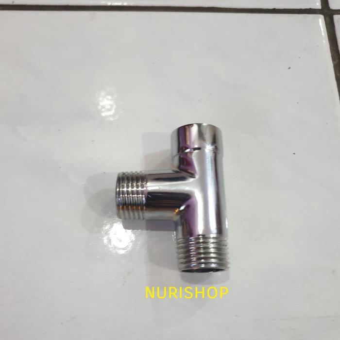((DISKON)) Tee Shower/ T shower/ Tee Kran Shower/ T 1/2"
