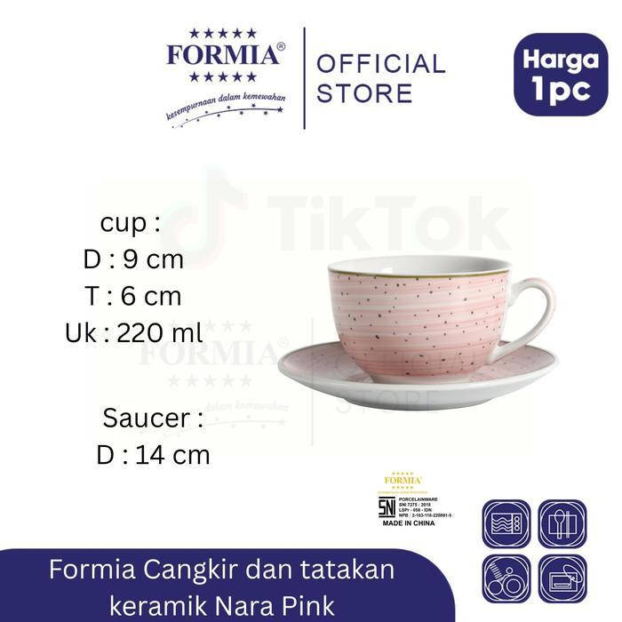Formia Cangkir dan Tatakan Keramik Nara Series & Daffodil blue/set