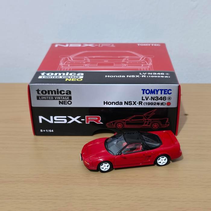 TLV Tomica Limited Vintage Neo Tomytec LV N346a Honda NSX R 1992 Red Hobby Koleksi Mobil Mainan Mini