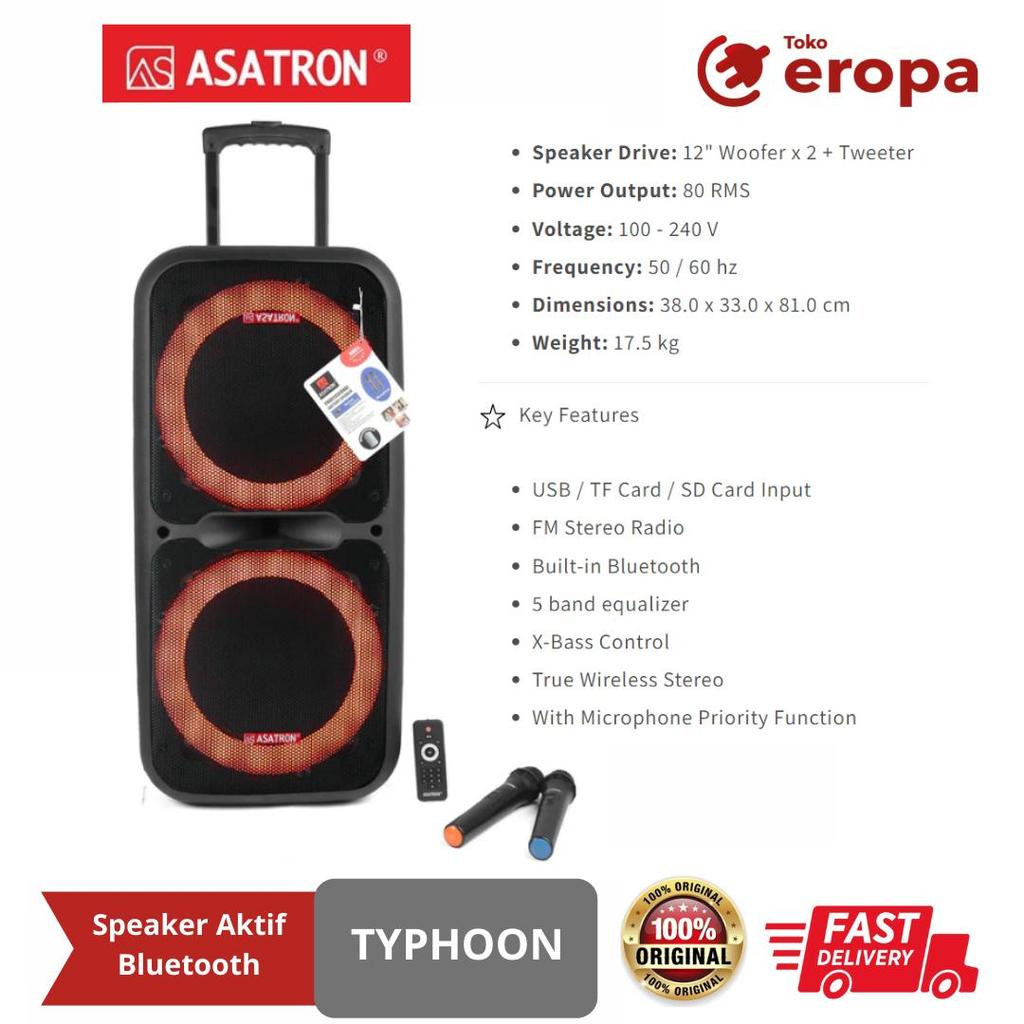 Speaker Aktif Bluetooth Asatron TYPHOON