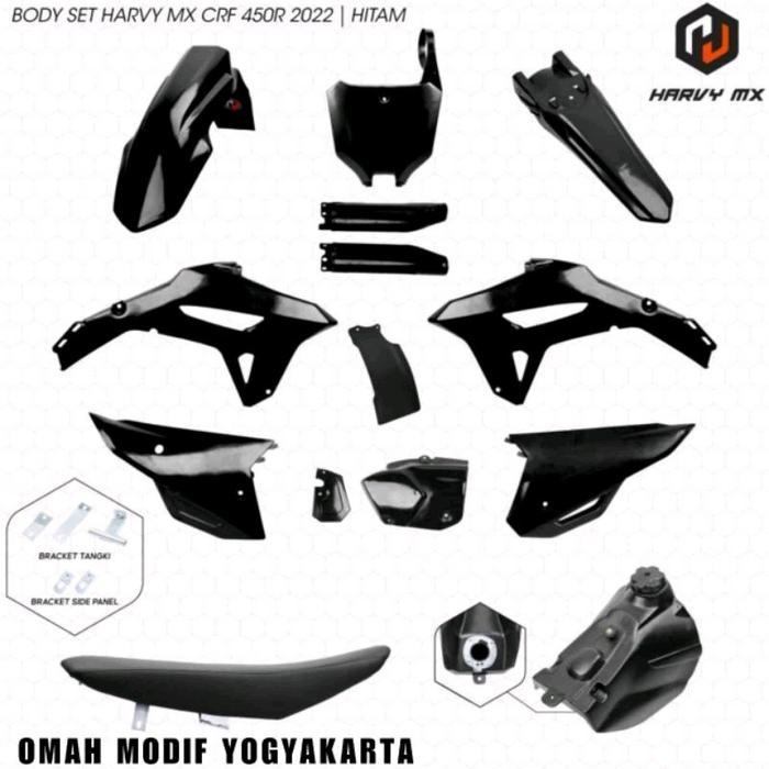Bodyset Body Trail Set Harvy CRF 450R 2022 PNP CRF 150 L 450 R - HITAM