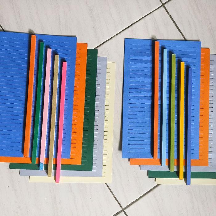 Kertas Anyaman isi 10 & 5,Lembar, Kertas Anyaman Siap Pakai