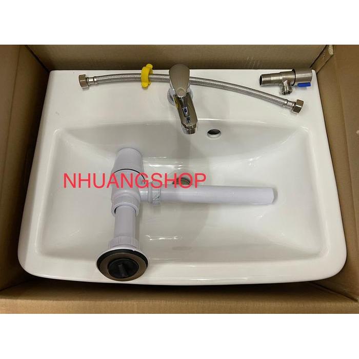 KOMPLIT SET BODY WASTAFEL CUCI TANGAN BESAR KERAMIK MODEL CANTIK MINIMALIS (TINGGAL PASANG) BEST