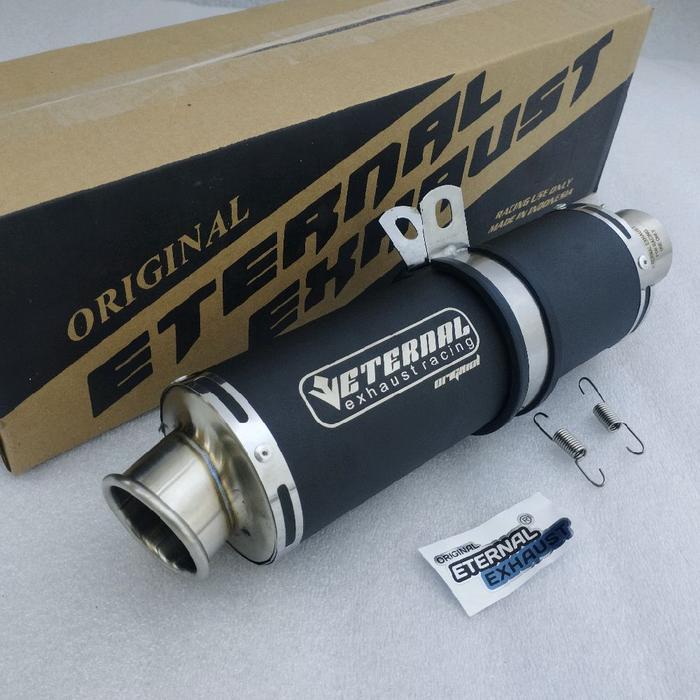 Silincer Knalpot Racing Inlet 50 Ngebas Adem Eternal Exhaust Original Eternal Exhaust Blackdoff