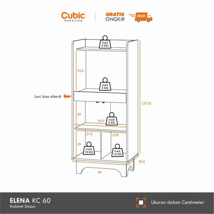 Cubic Lemari Dapur Minimalis / Kitchen Cabinet / ELENA KC 60