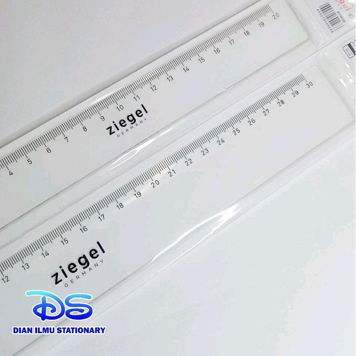 Ziegel Penggaris Ziegel Germany Panjang 20Cm Dan 30Cm - Alat Ukur Presisi & Tahan Lama Untuk Sekolah