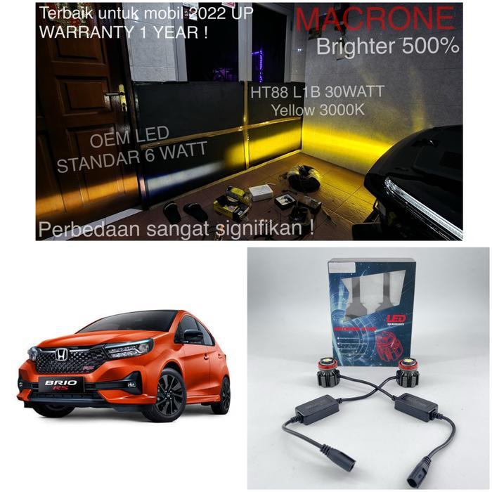 Lampu Led Macrone Ht88 L1B 30 Watt Foglamp Honda Brio Rs 2023 Up