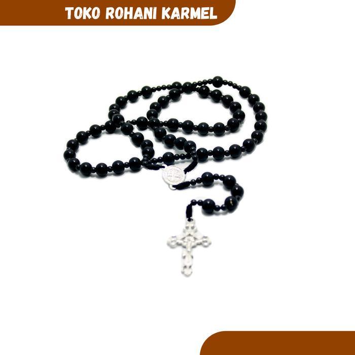 ROSARIO KALUNG BATU ALAM / KALUNG ROSARIO BATU BLOROK HITAM KALUNG SALIB / SALIB ROSARIO / ROSARIO