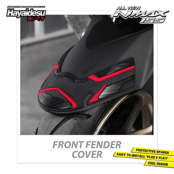 Hayaidesu New NMAX Pelindung Fender Depan Motor NMAX 2020-2023 Warna Merah 2020-23 Front Fender Body