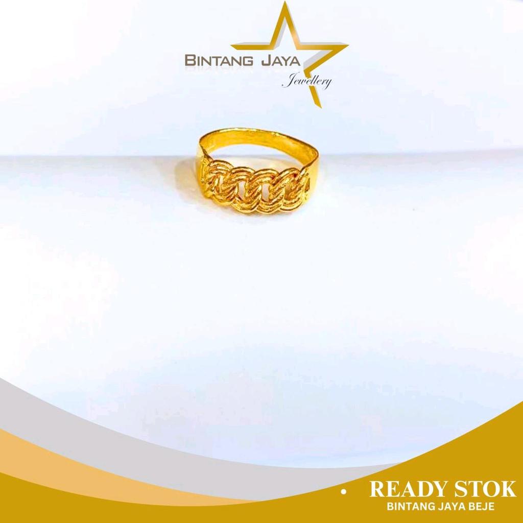Cincin LM99 Coco Setengah Modis - Kadar LM99 - Berat 4,00gr - Size 8.5 - 23/05/26 - (TMG)