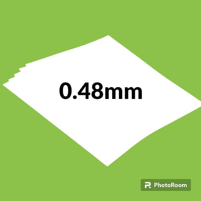 Lembaran PVC Inti Kartu ID 0.46 mm 5 Lembar per Pak Ukuran A4 untuk Pembuatan KTP dan Kartu Pegawai