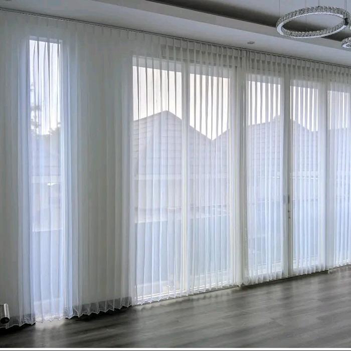 Vitrase Gorden Sifon Premium / Vitrase Gorden Putih Polos / Daleman Gorden Putih Polos