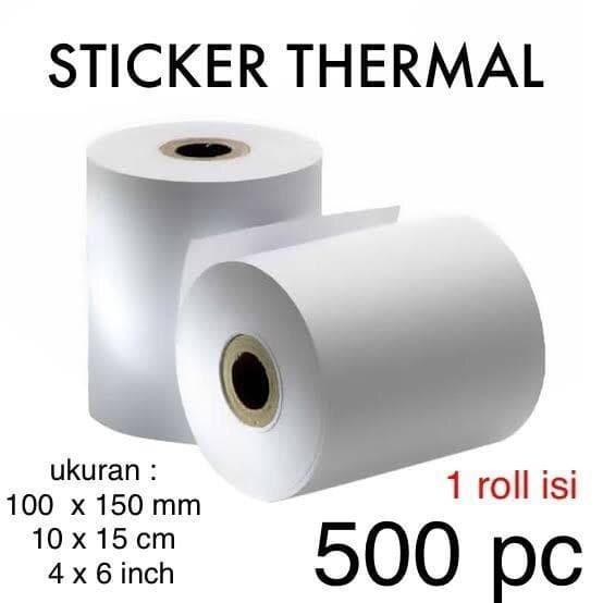 Terlaris Label Bare Winstar 100 X 150 Isi 500 Kertas Sticker Thermal Resi 100X150Mm Winstar Isi 500