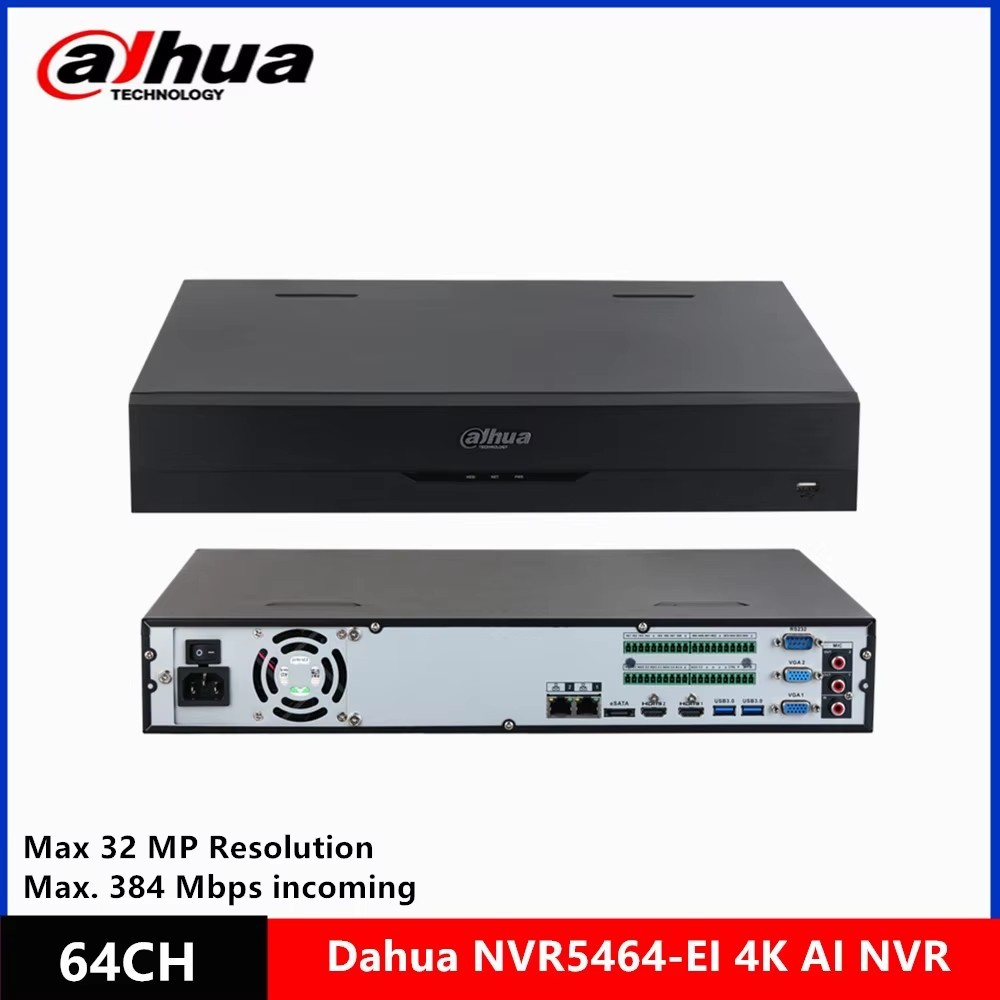 Dahua NVR5432-EI 32ch AI NVR & NVR5464-EI 64ch without POE ports 1.5U built-in 4HDD Slot 4k WizSense
