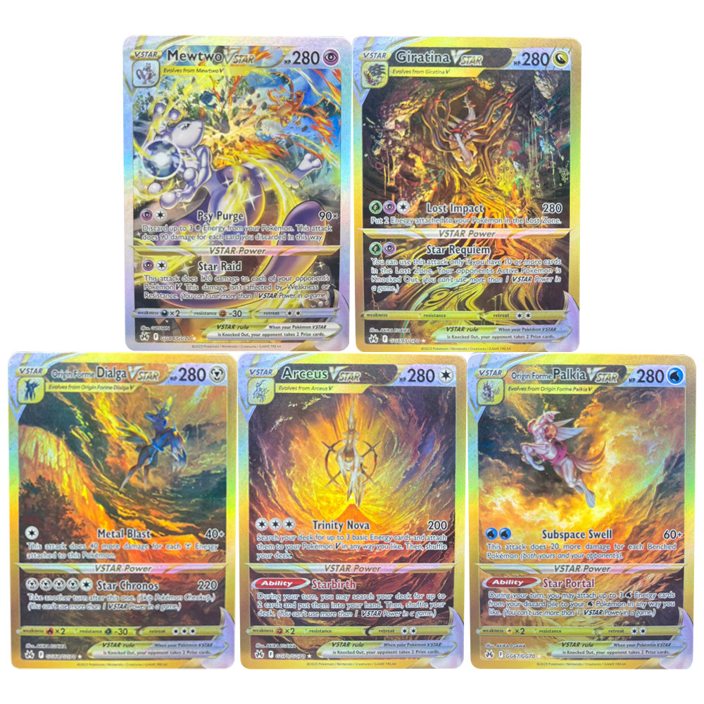 PTCG Collection Cards EN Arceus Palkia Origin Forme Dialga V StaR DIY Self Made Single Card Classic