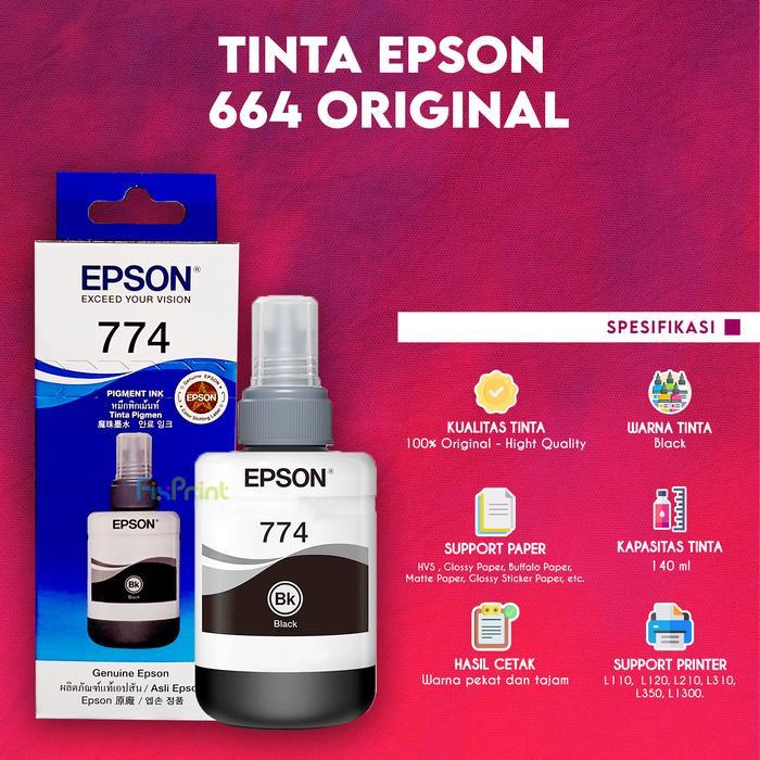TINTA EPSON T7741 BLACK HITAM ORIGINAL T774 PRINTER M100 M200 K200